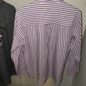Pink and Black Striped Shirt